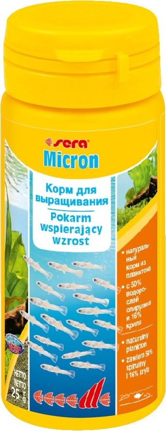 Sera Micron Nature 50 ml - pokarm planktonowy wspierający wzrost