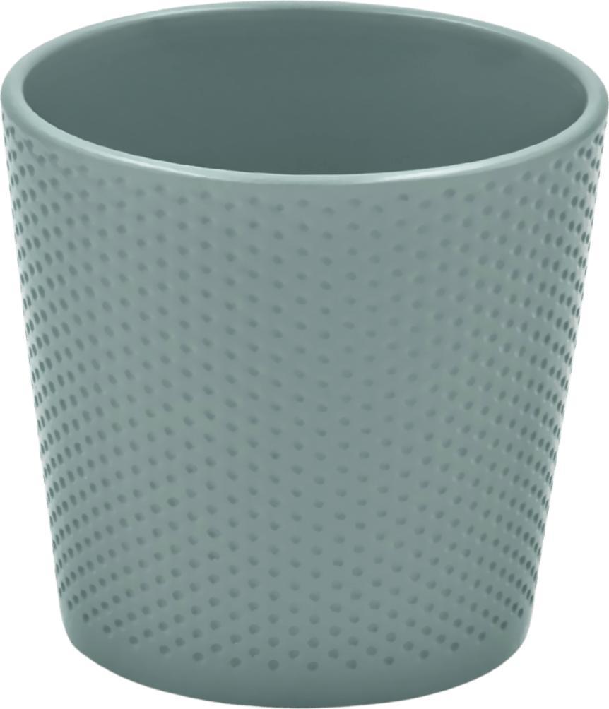 Tajemniczy ogród Osłonka ceramiczna LUZON miętowo szara, 12,5 cm