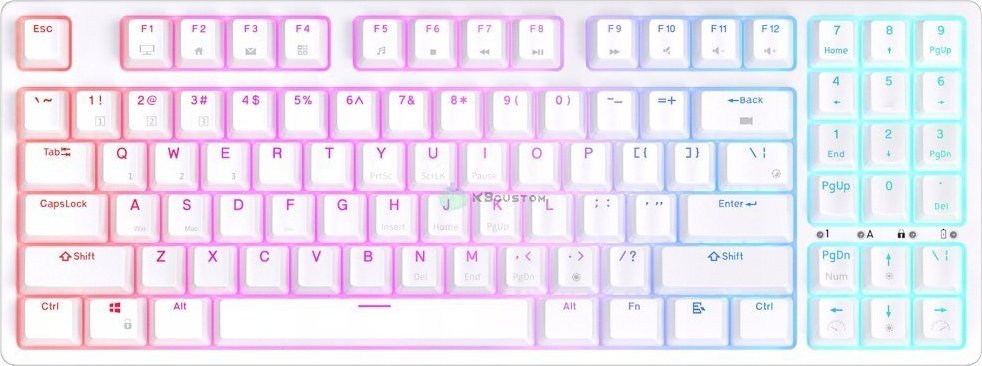 Klawiatura Royal Kludge RK92 - HOTSWAP - WHITE