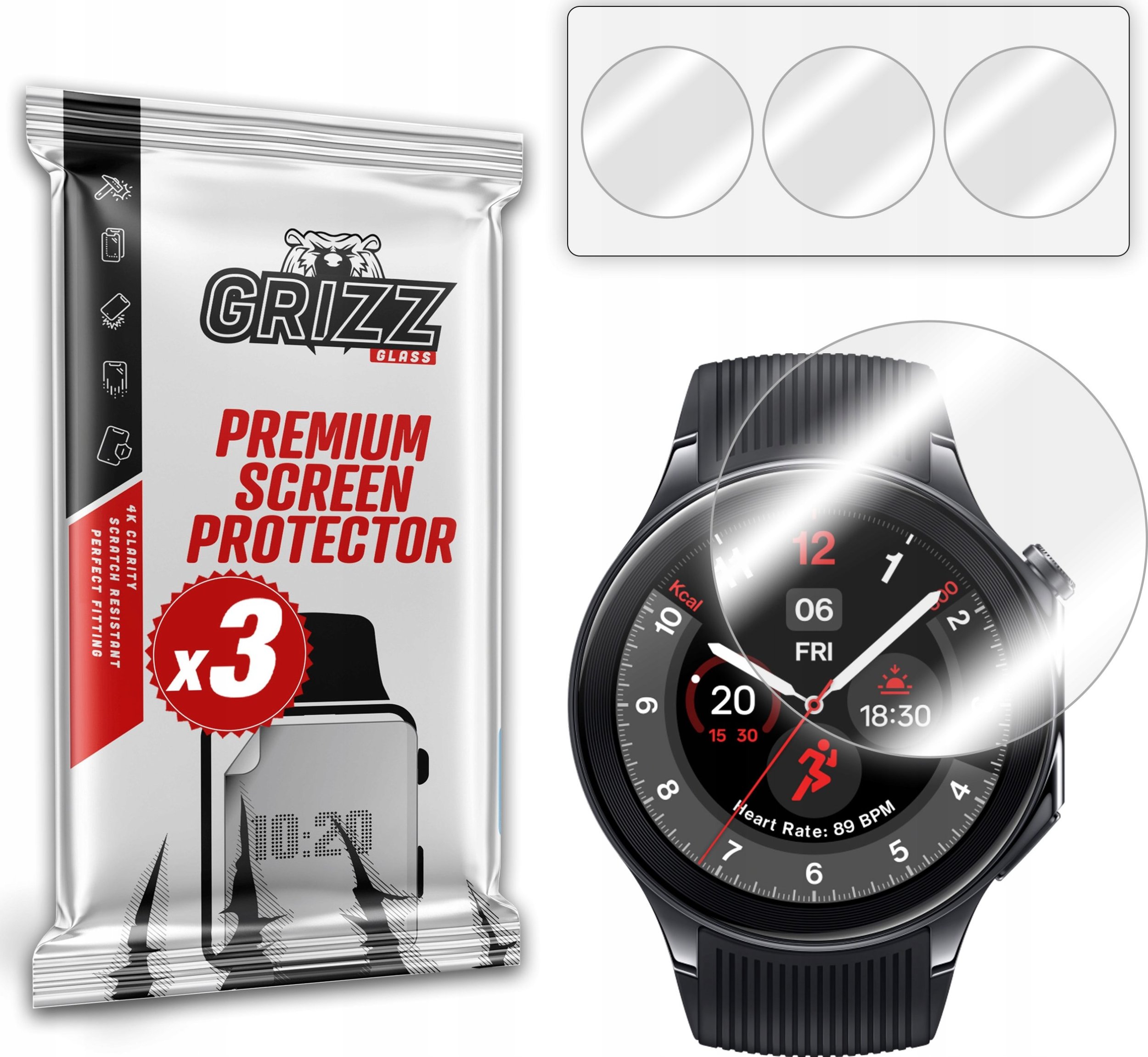 GrizzGlass Folia hydrożelowa GrizzGlass Hydrofilm do OnePlus Watch 2