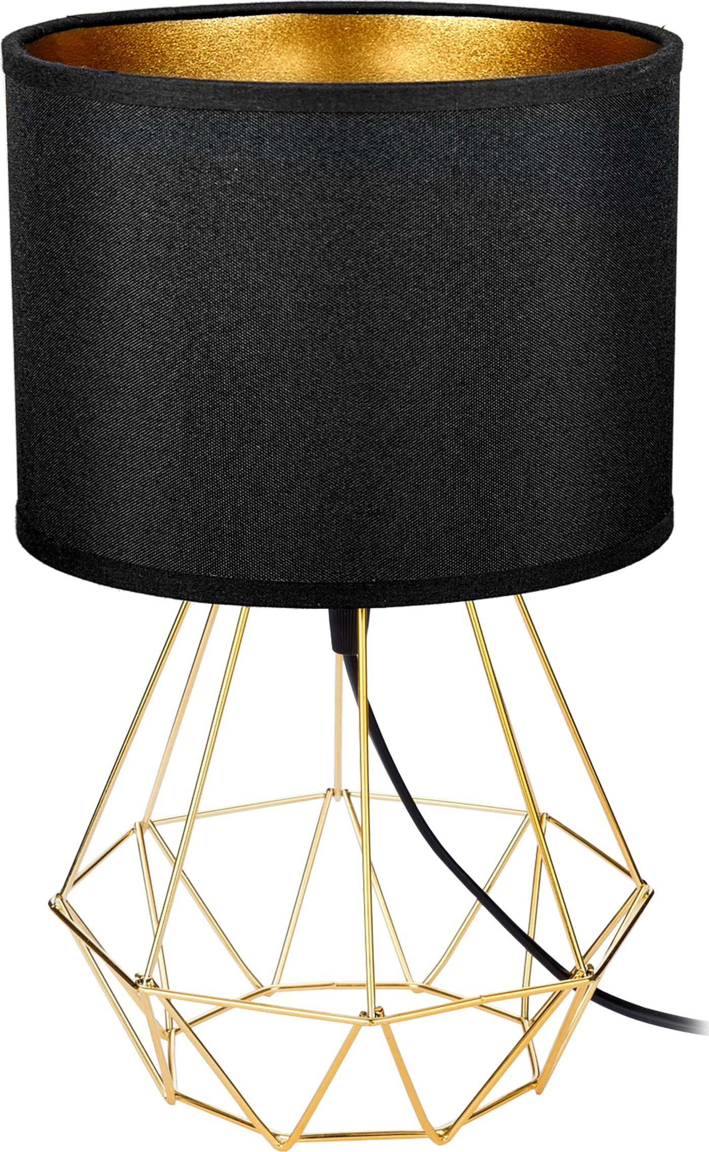 Lampka biurkowa Orno VADE 1P E27, lampka nocna, max. 60W, czarno-złota