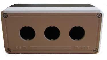 Promet Kaseta sterownicza na 3 przyciski/lampki pusta czarno-szara - PY3BOS