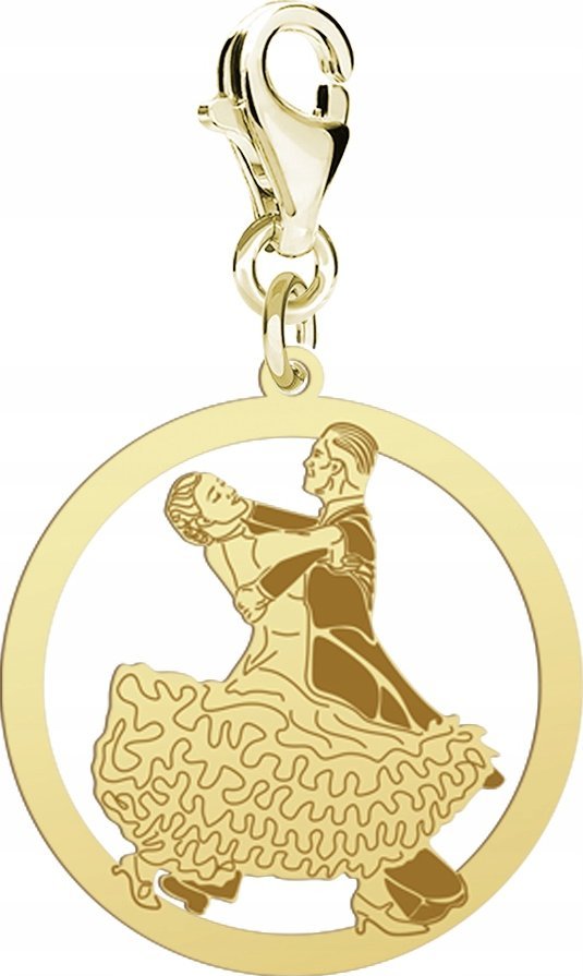 Radziszewska Charms Pozłacany Taniec Towarzyski Prezent Biżuteria Zawieszka ŻYCZENIA