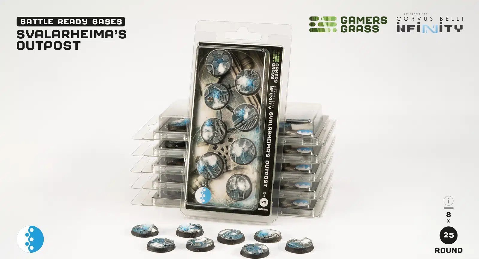 Gamers Grass Gamers Grass: Infinity - Svalarheimas Outpost - Round 25mm (x8)