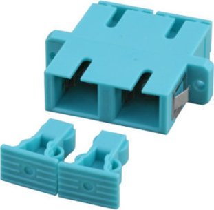 Łącznik światłowodowy MM OM3, SC/SC duplex, turkusowy
