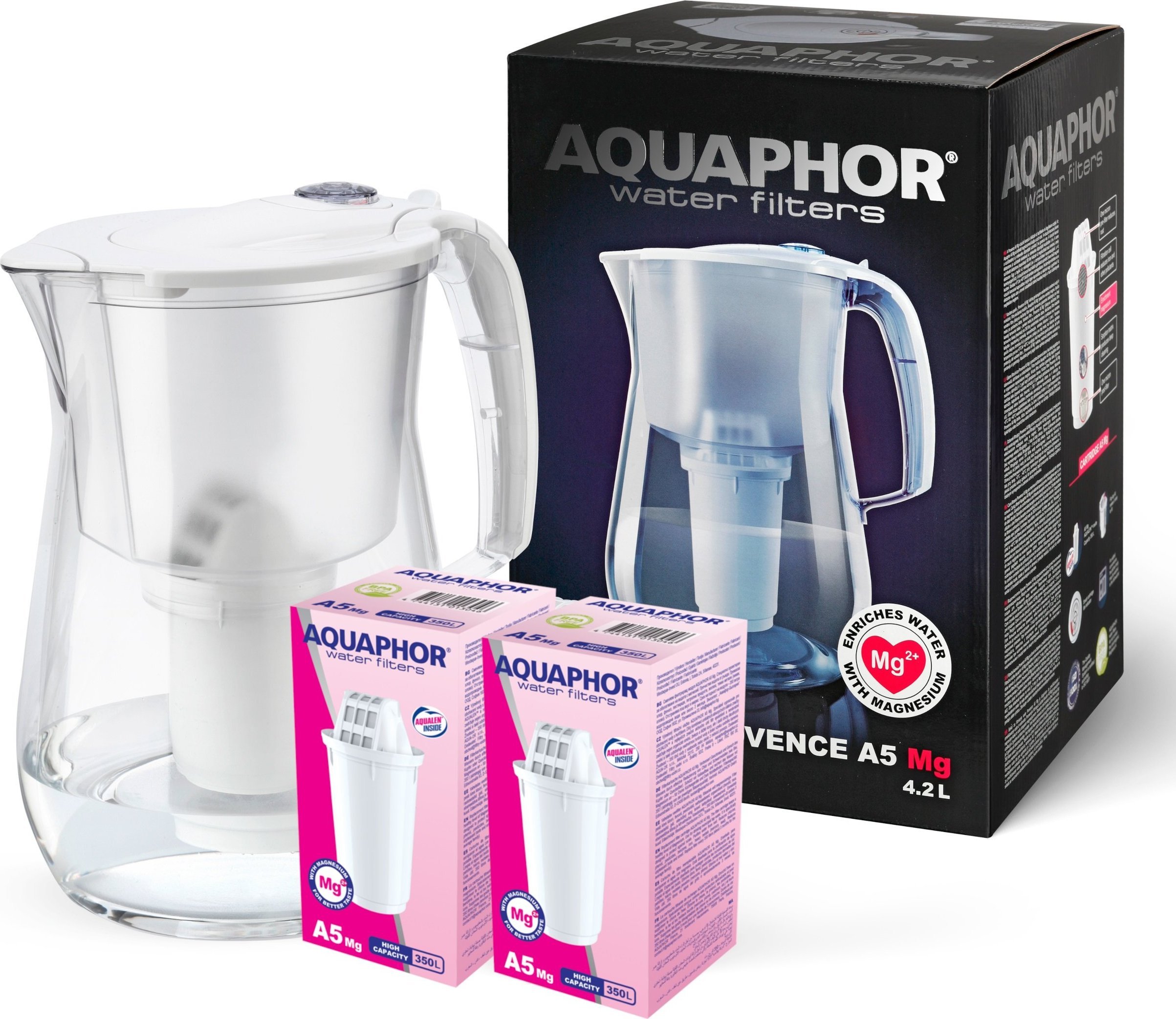 Dzbanek filtrujący Aquaphor DZBANEK FILTRUJĄCY AQUAPHOR PROVENCE + 2x WKŁAD A5 MAGNEZ