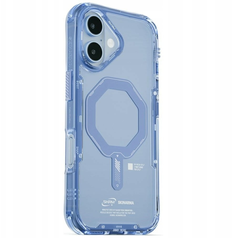 Etui Skinarma Saido do iPhone 17 Magnetic Charging niebieski