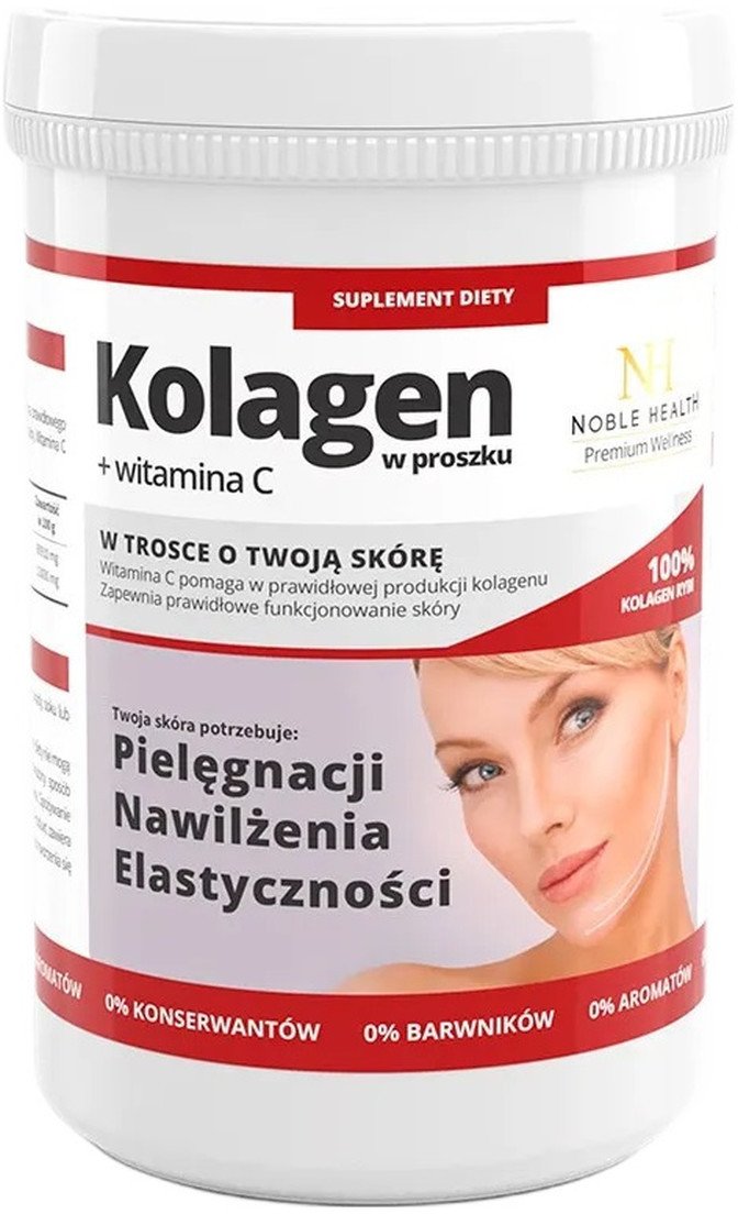 Noble Health Kolagen + witamina c w proszku suplement diety 100g