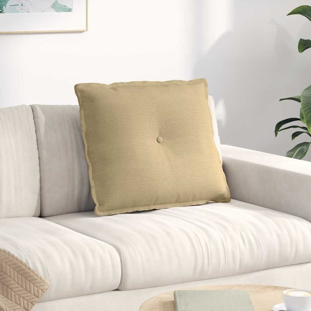 vidaXL Poduszka na plecy Szary Zielony 60 x 50 cm Tkanina sztruksowa