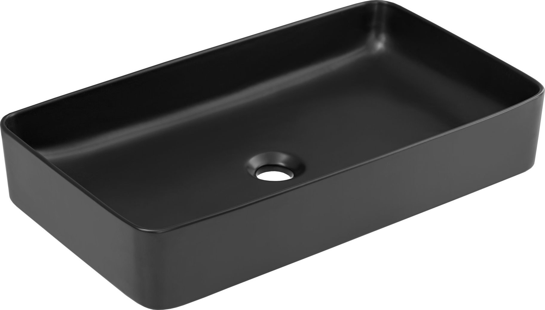 Umywalka Comad Umywalka prostokątna, nablatowa, Slim, 61x34x11 cm, czarny