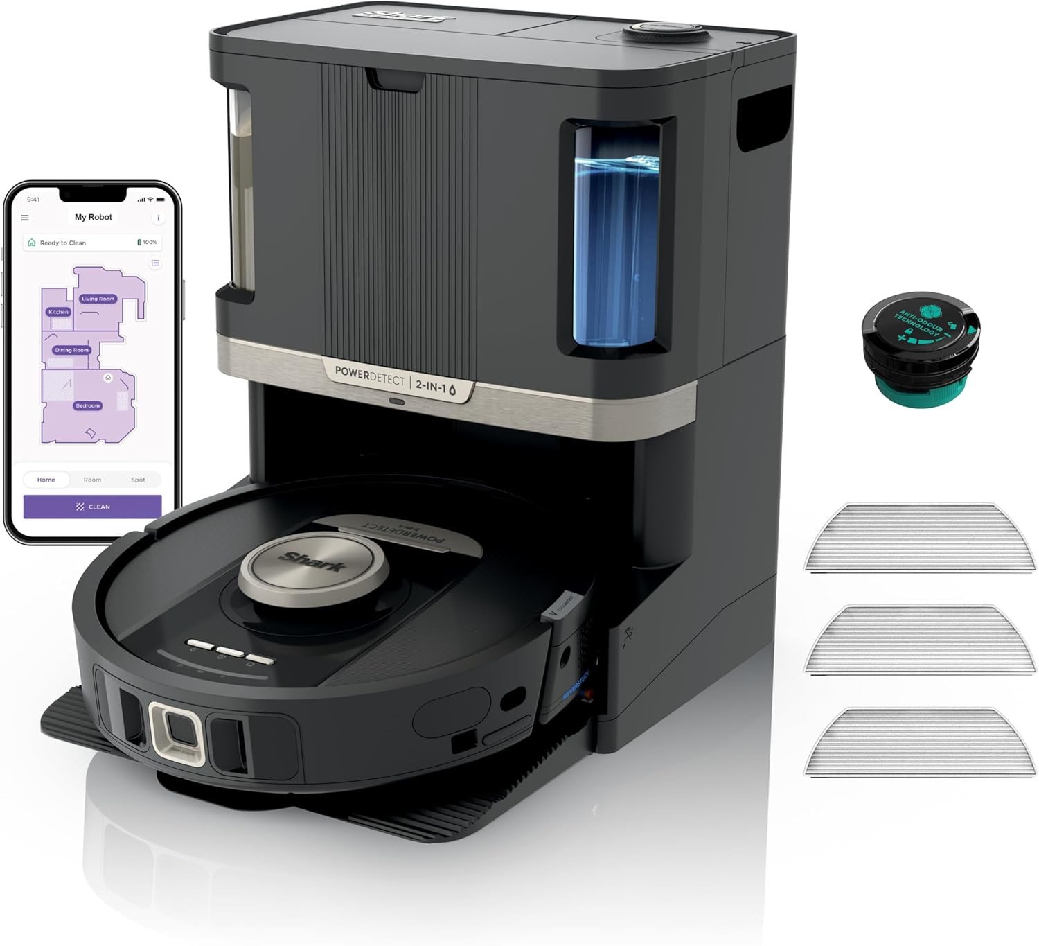 Robot sprzątający Shark PowerDetect 2w1 odkurzający i mopujący RV2800ZEEU