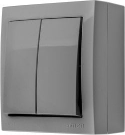 Kontakt-Simon Simon Aquaclick Łącznik świecznikowy, 10 AX, 250 V, szary ACW5/16