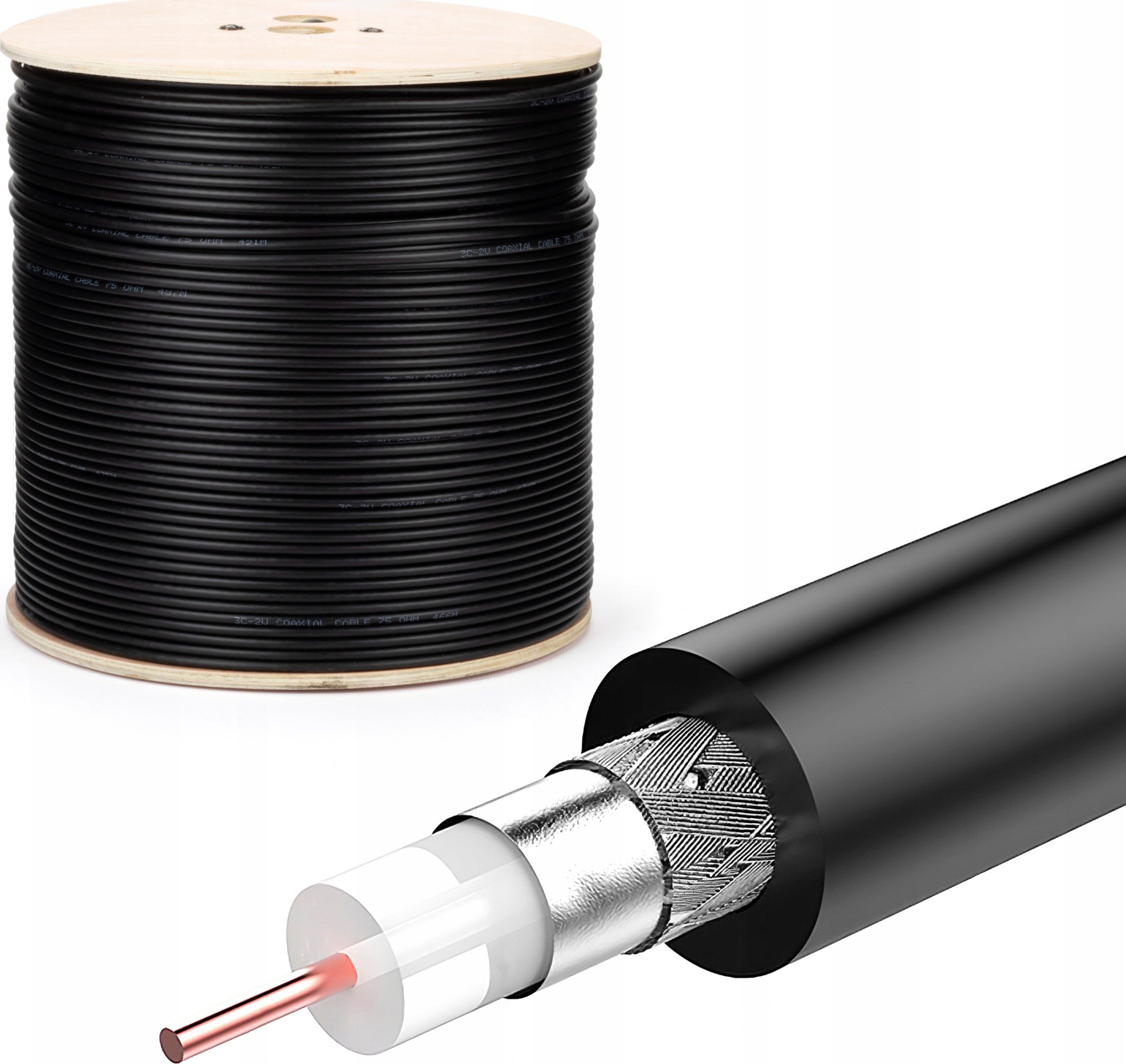 Montis Kabel koncentryczny 3C2V 500m Montis MT106-500 czarny