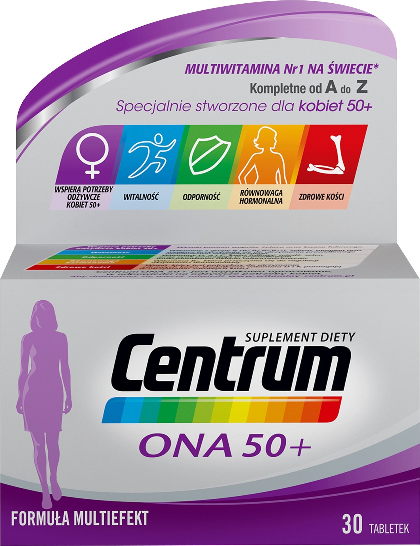 CENTRUM_Ona 50+ witaminy i minerały dla kobiet 50+ suplement diety Silver 30 tabletek