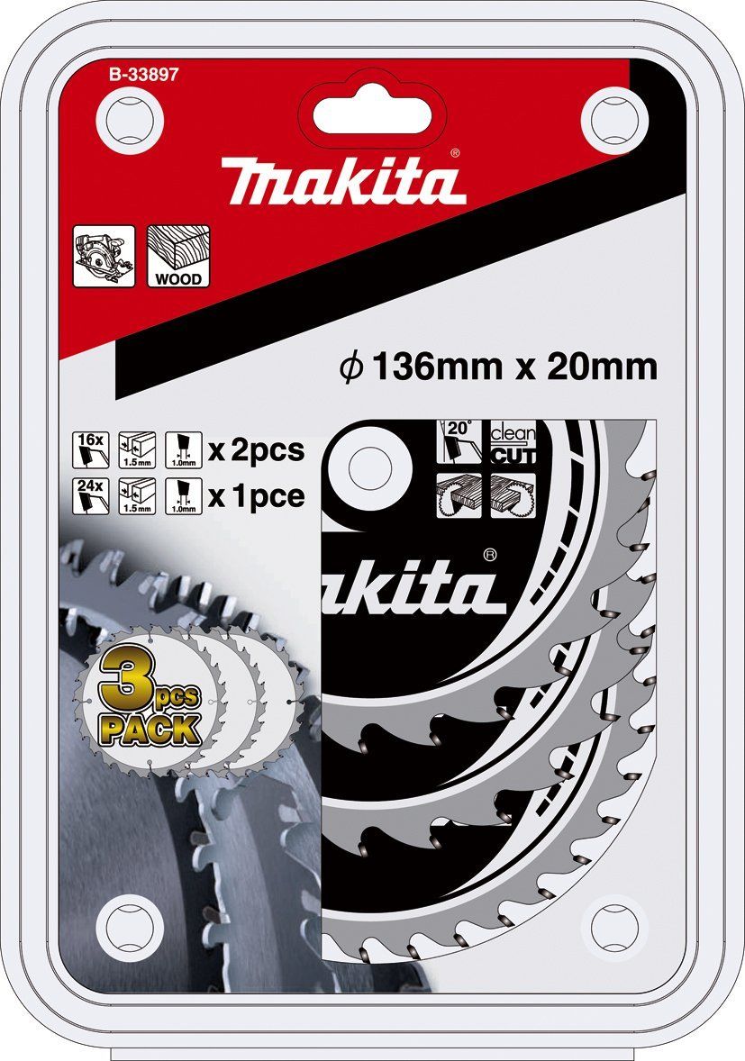 Makita Aparoli B-33897Aparoli Makita B-33897 Specialised Saw Blade set 3-Piece