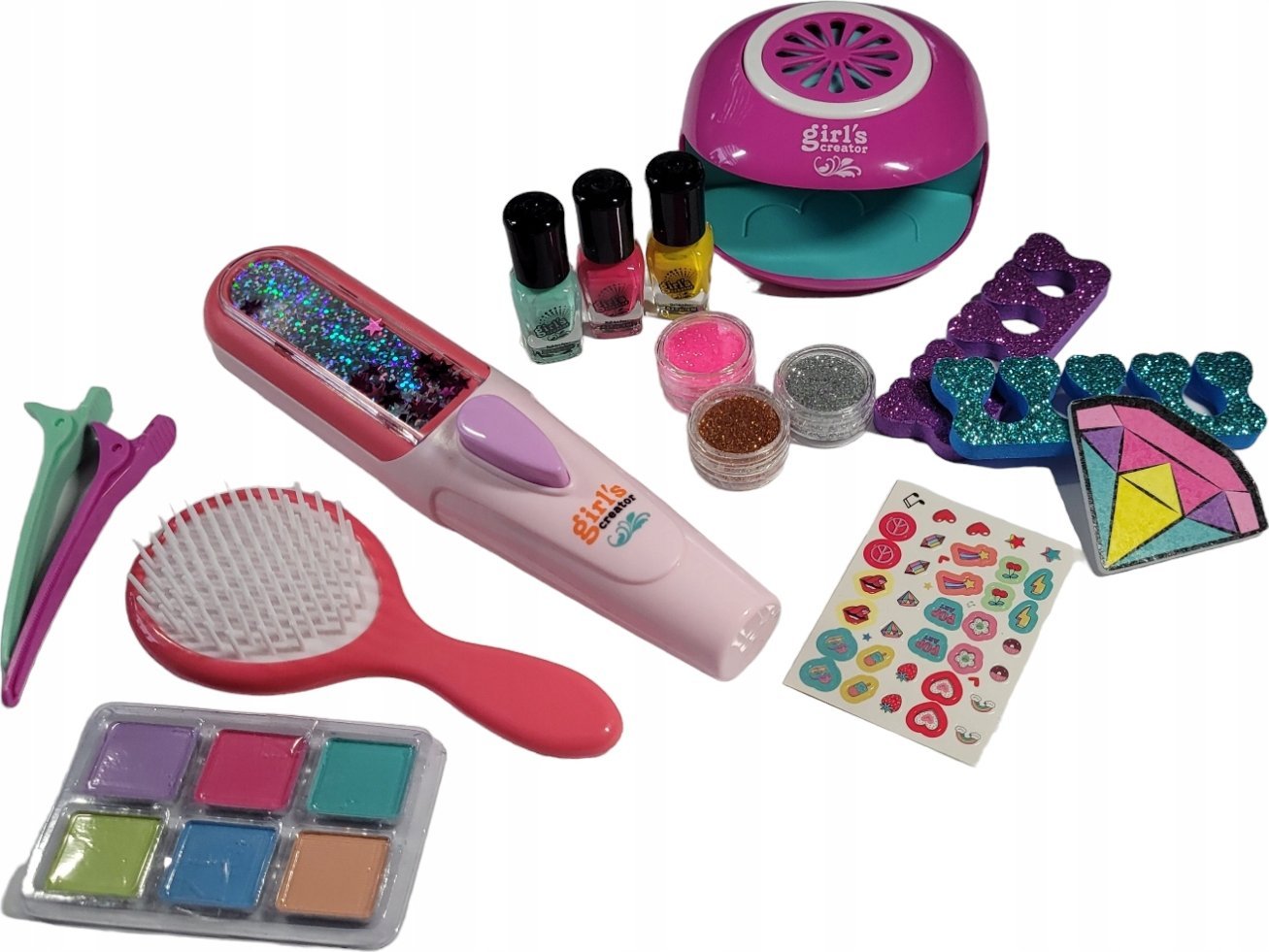 Mega zestaw piękności z lampą do paznokci i prostownicą S101474