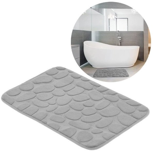 Mata łazienkowa szybkoschnąca antypoślizgowa dywanik chłonny 40x60 cm szary