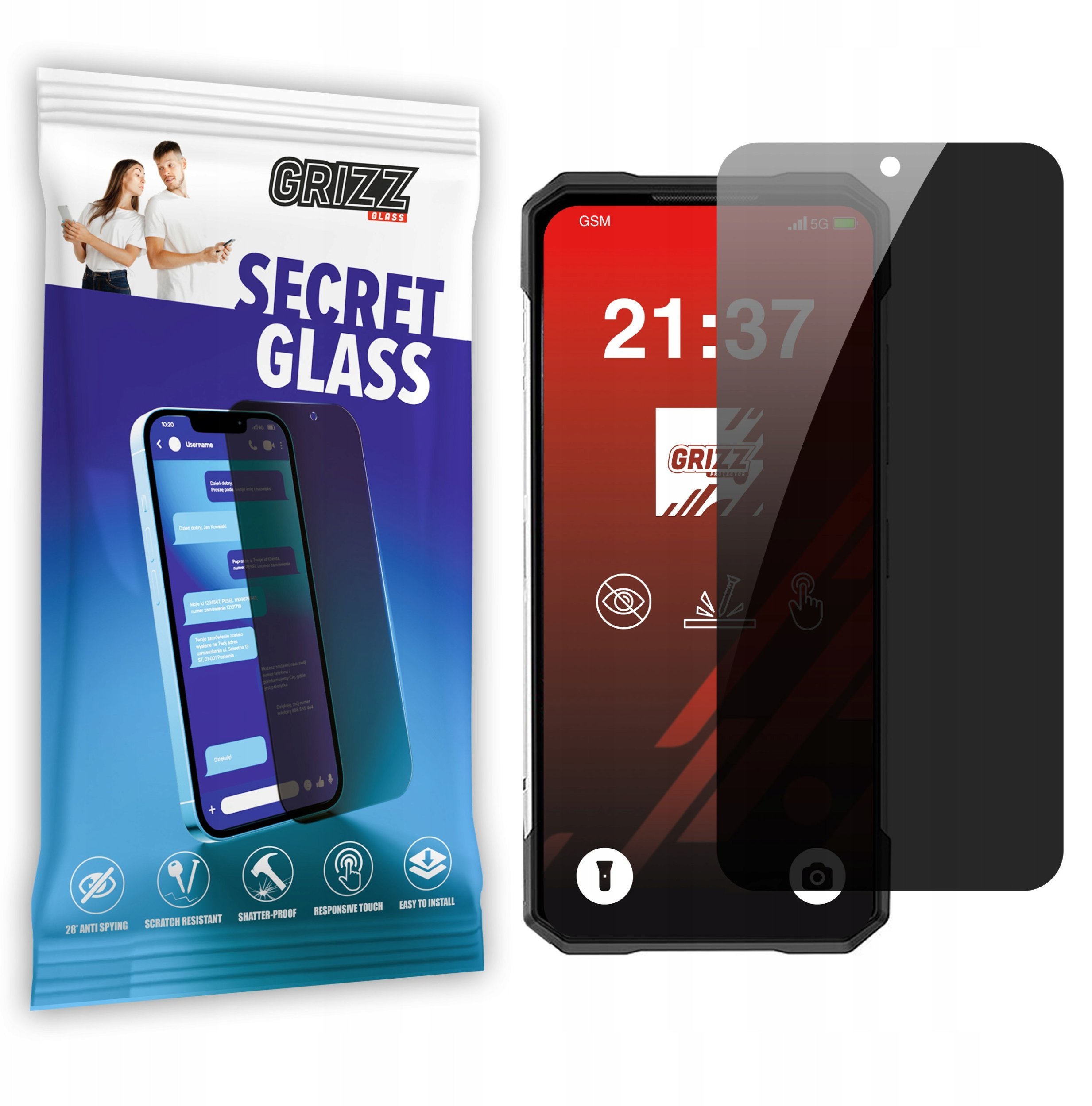 Szkło prywatyzujące GrizzGlass SecretGlass do Doogee S200