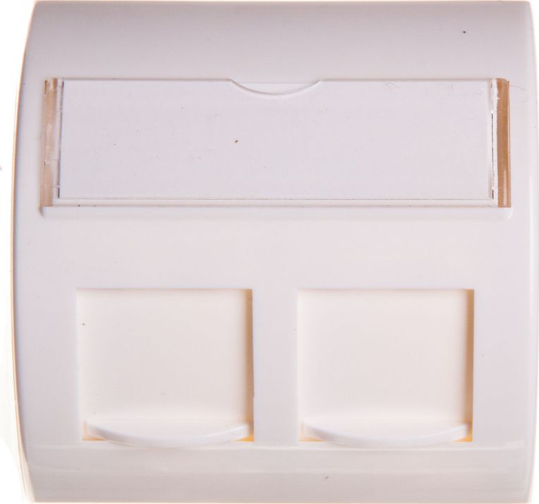 Digitus Adapter 45x45mm kątowy 2xRJ45 X-AKO-02-PK-B