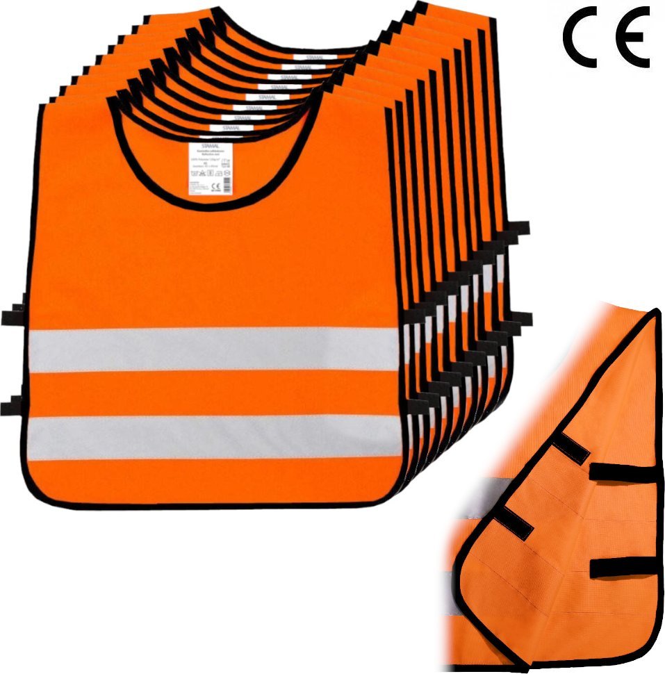 Insafe Kamizelka odblaskowa ostrzegawcza dla dzieci przedszkolaków 42x45cm 10szt