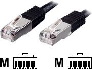 Equip Patchcord crossover C5e, SF/UTP, 3m, czarny (705912)