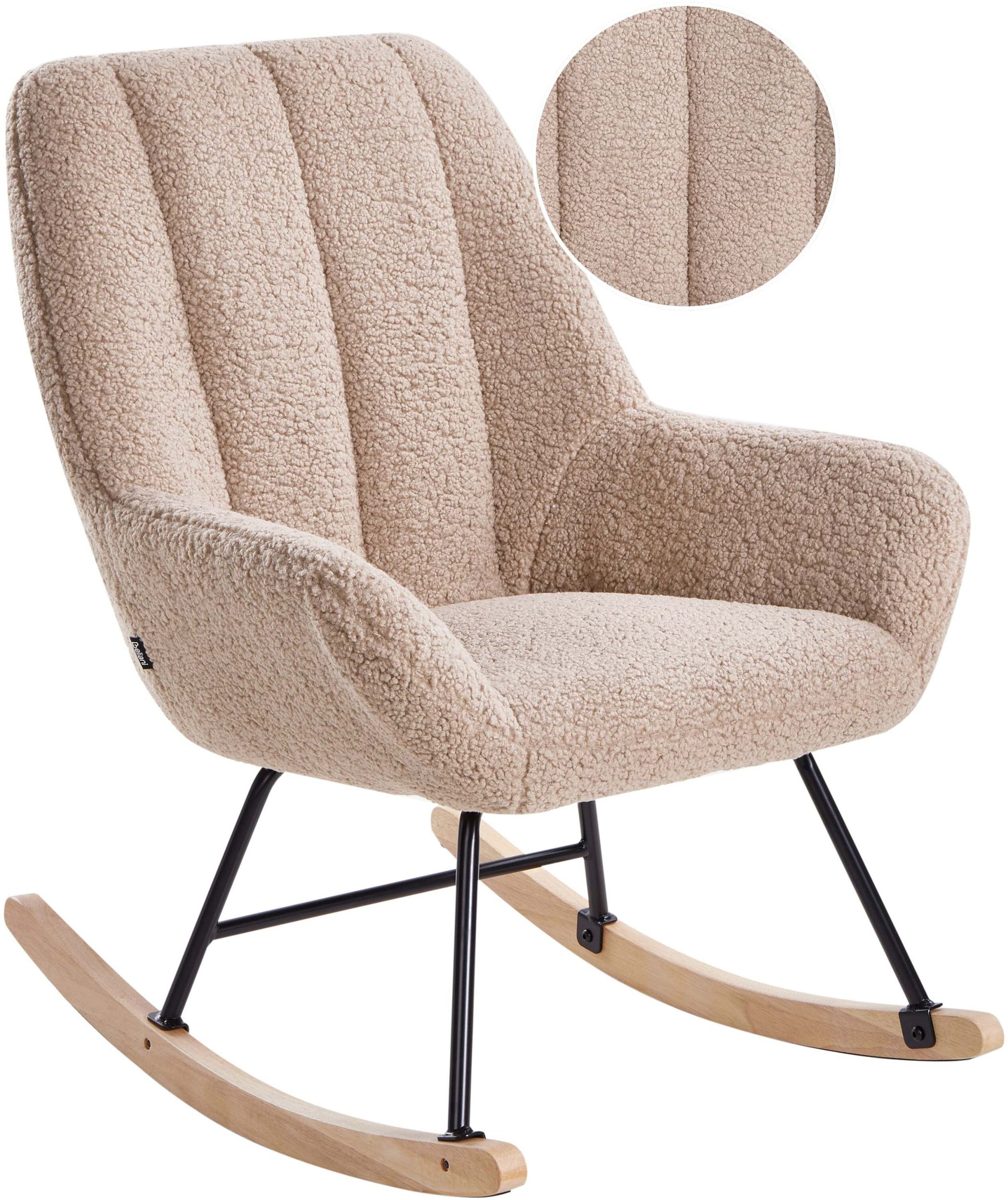 Fotel bujany KINNO Boucle Beżowy