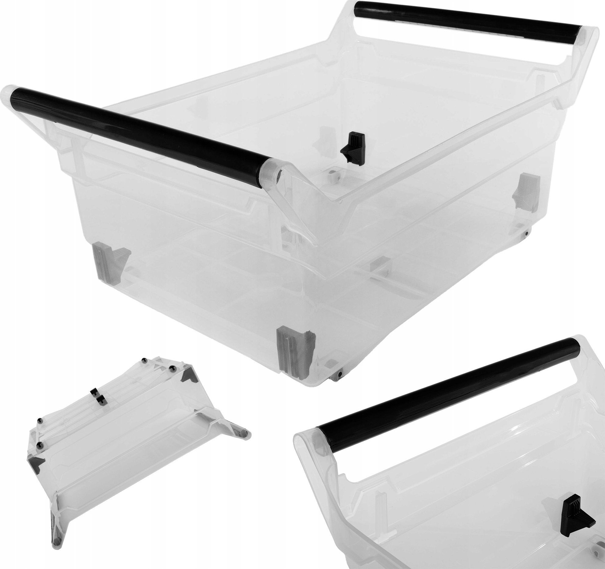 KADAX Organizer Systemowy Pojemnik Na Kółkach Do szafy 30L Z Uchwytami