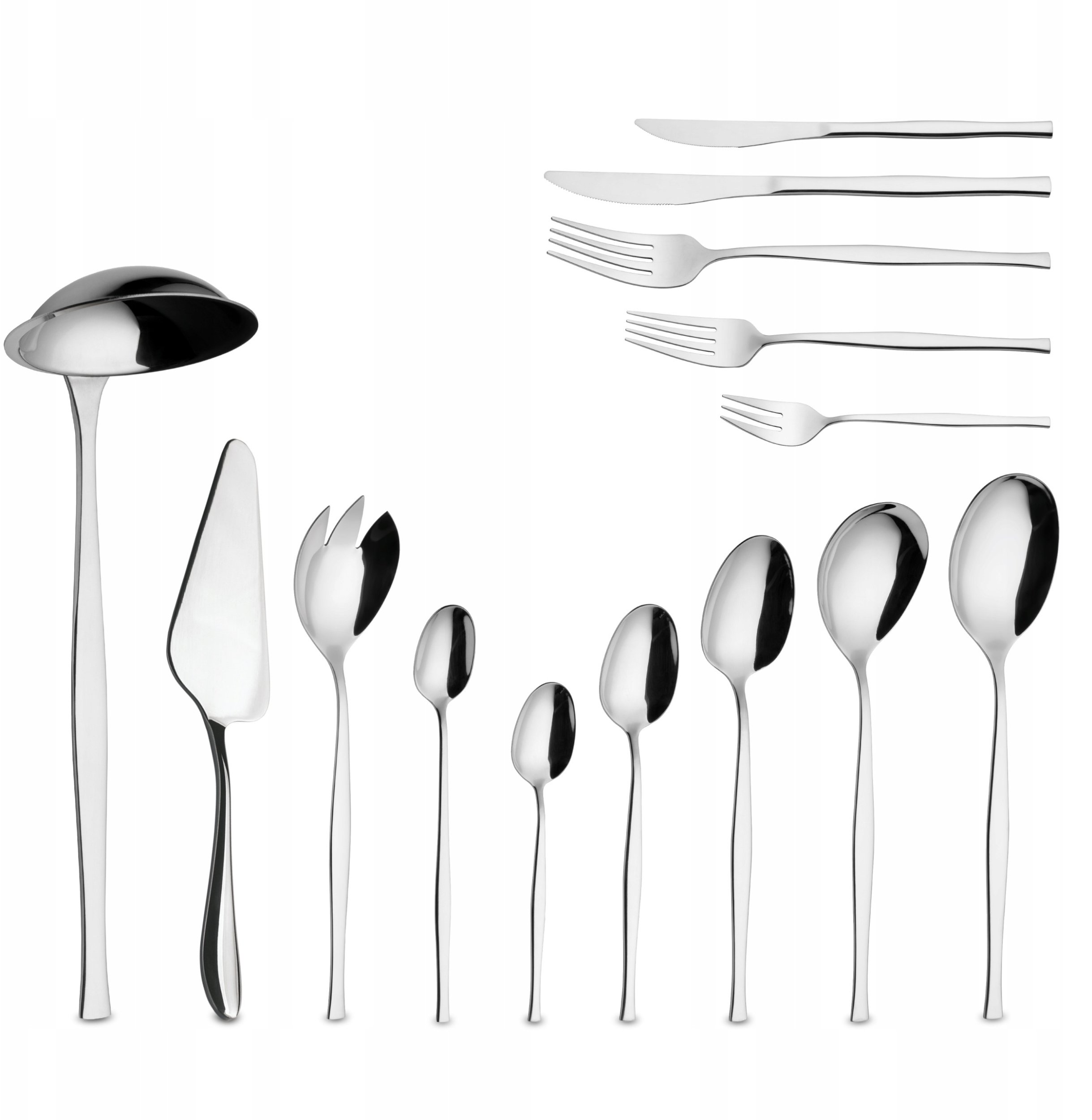 KOMPLET SZTUĆCÓW 90-ELE DLA 9 OSÓB BŁYSZCZĄCE SREBRNE BERLINGER HAUS BH-2762