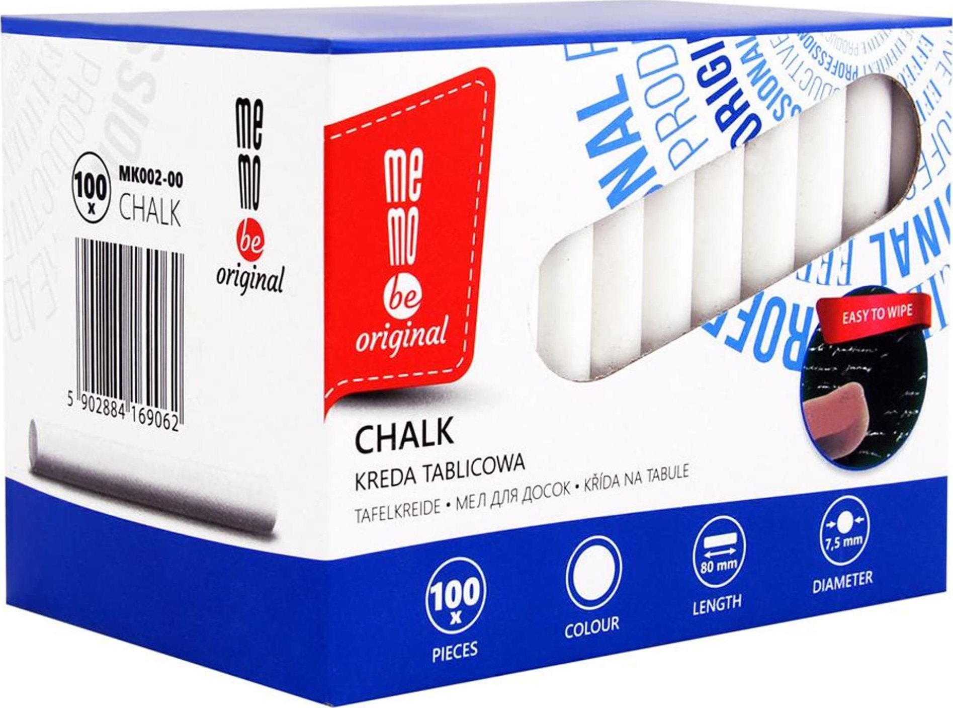 MemoBe Kreda tablicowa biała (100)