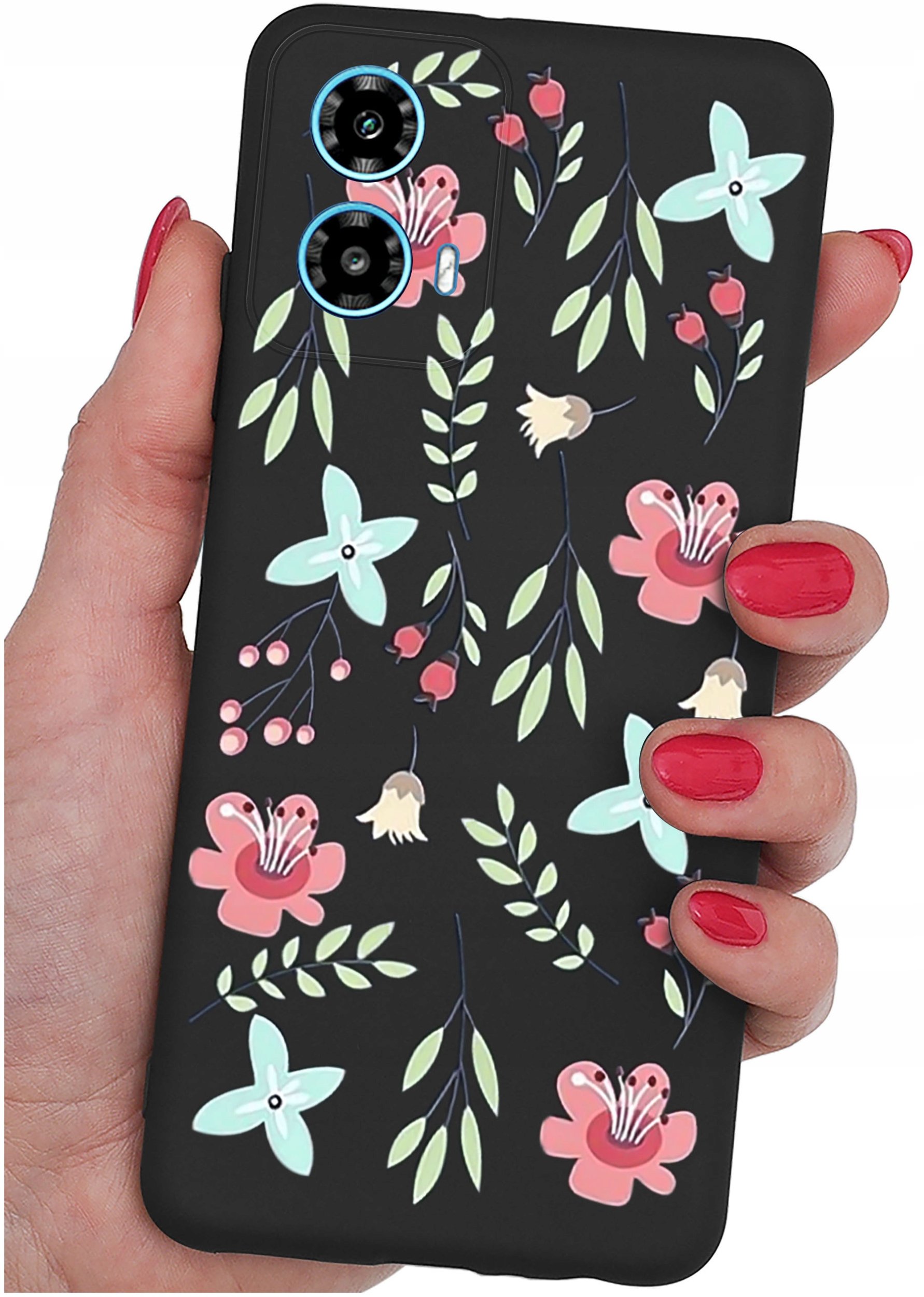 ETUI do Motorola Moto G34 5G WZORY |SILIKONOWE MATT CASE + SZKŁO 9H