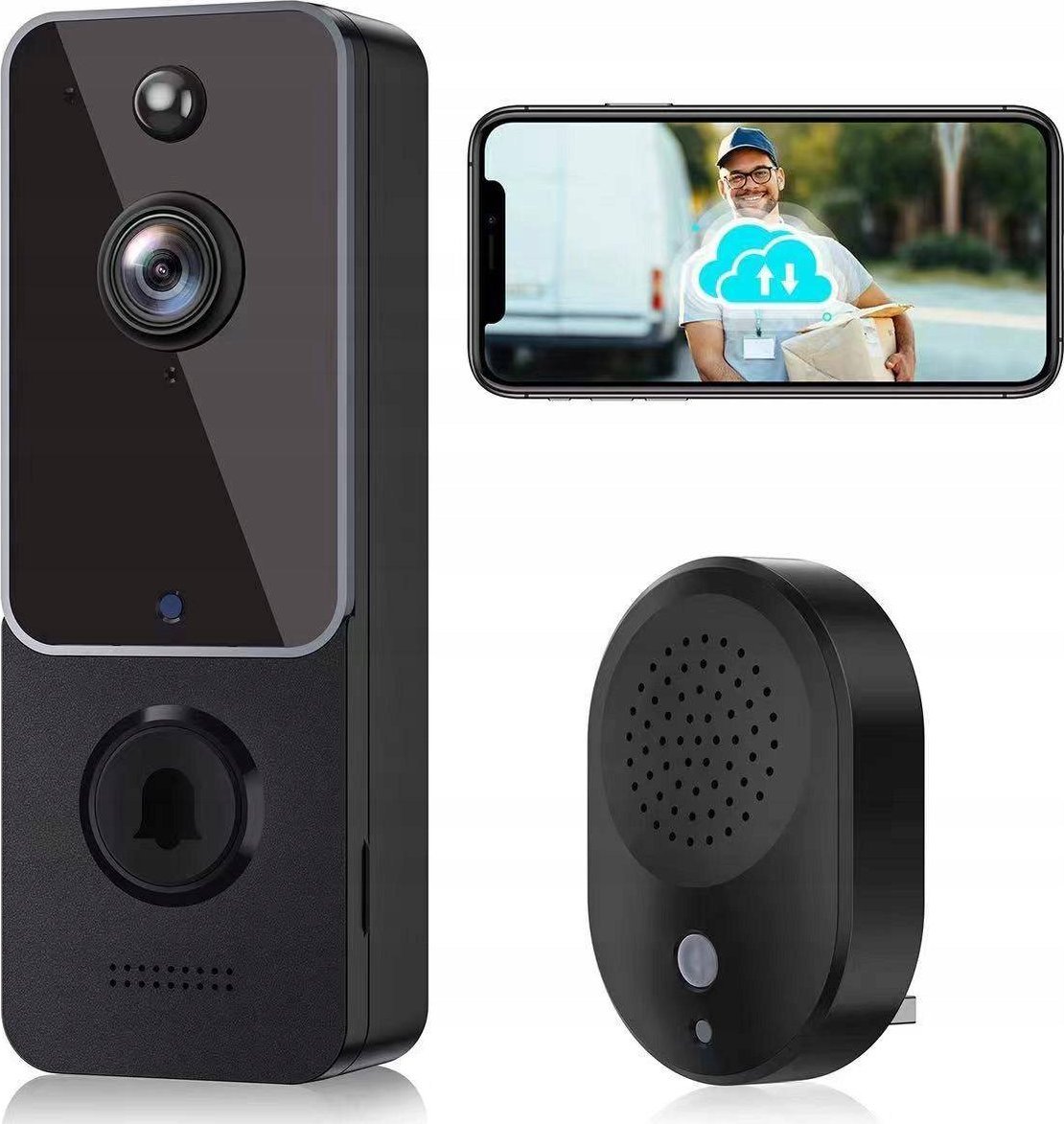 Spreest DZWONEK BEZPRZEWODOWY KAMERA WIDEO DOMOFON WIFI