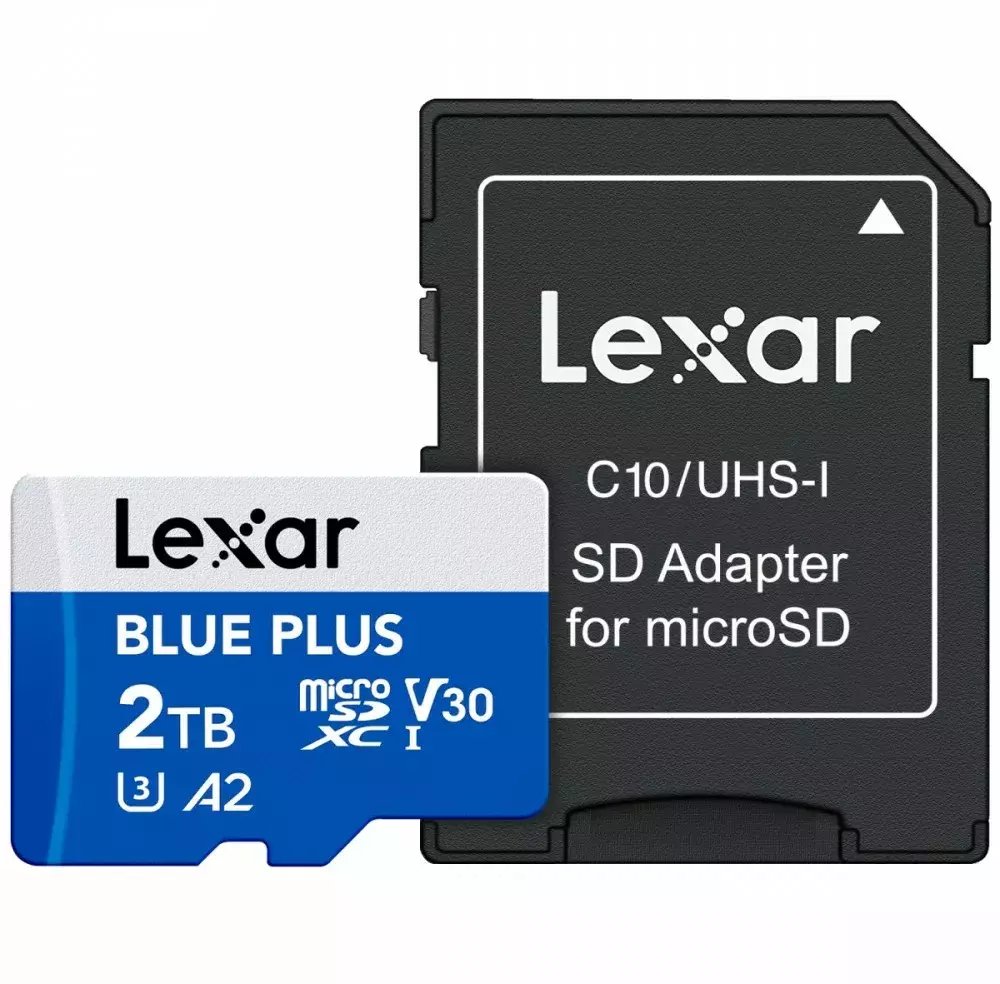 Karta Lexar Blue Plus MicroSDXC 2 TB Class 10 UHS-I/U3 A2 V30 (LMSBLPL002T-BNANG)
