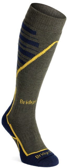 Skarpety narciarskie Bridgedale Ski MW Plus - olive/navy 44 - 47