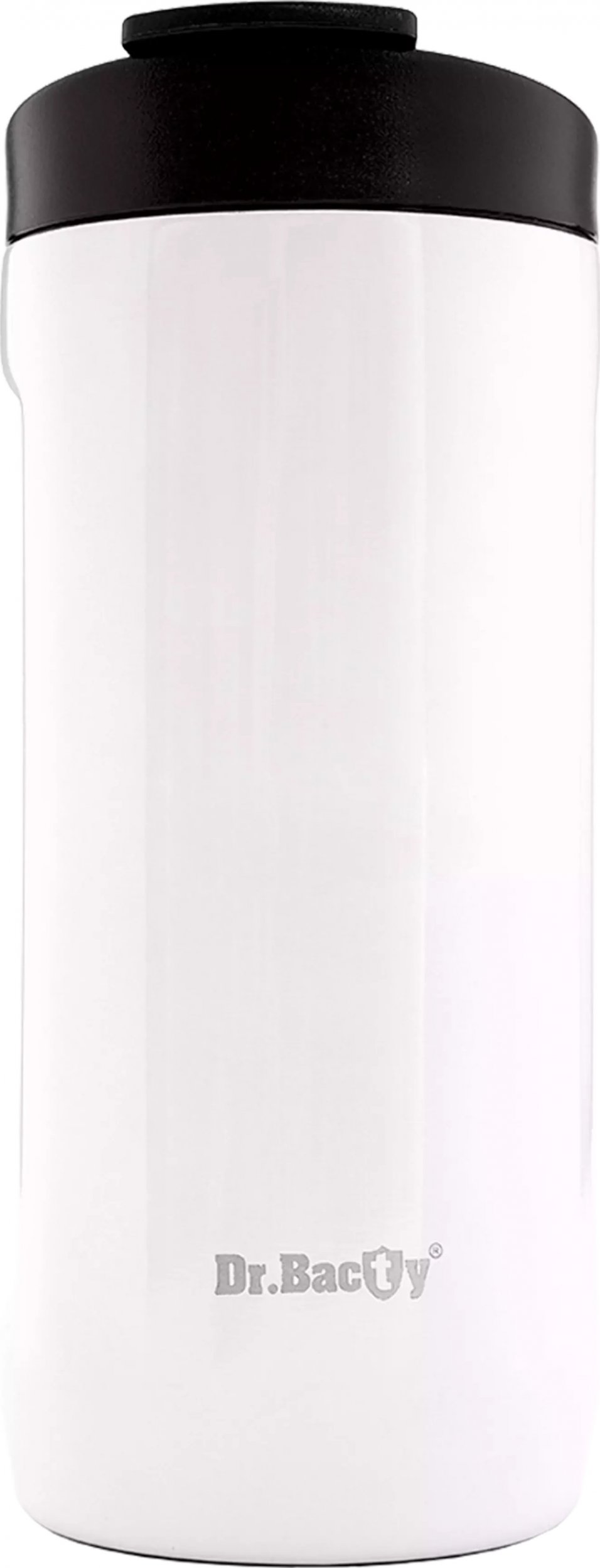 Dr.Bacty Kubek termiczny na kawę 2w1 Dr.Bacty Notus 360 ml - biały