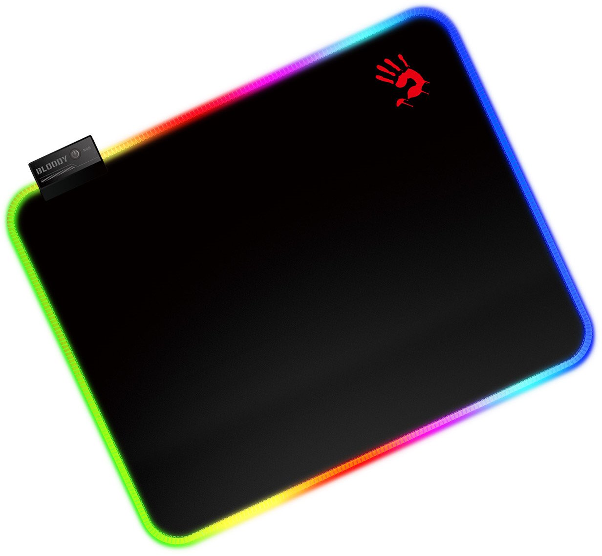 Podkładka A4Tech A4tech Bloody Podložka pod myš MP-45N, vel. L (450×400mm), RGB, Černá