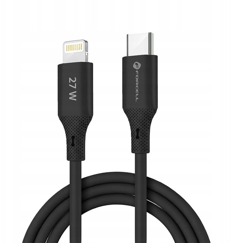 Kabel USB C do Lightning Forcell F-Energy PD 3A 27W Silicone 1 m C346 czarny