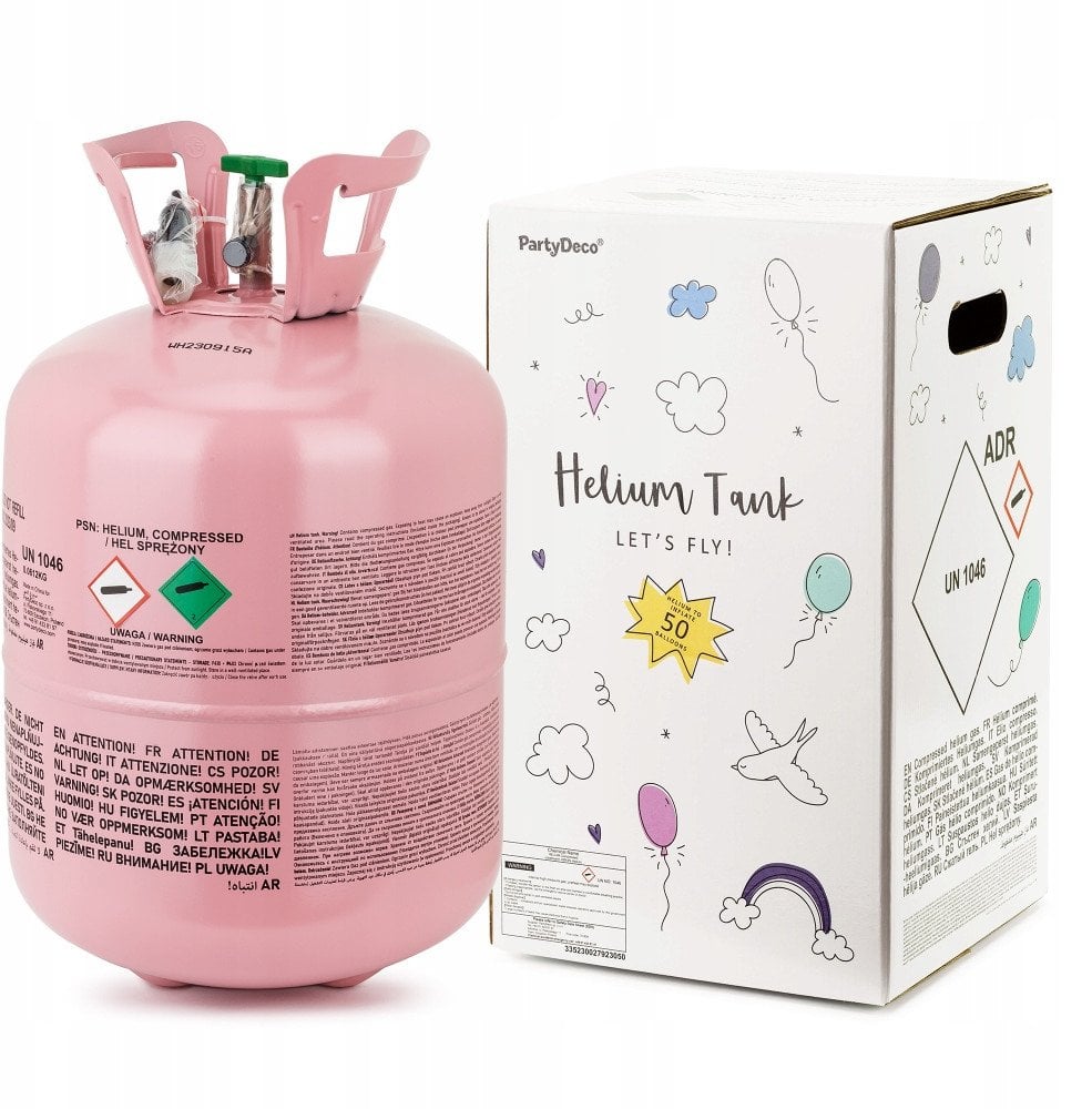 Party Deco Butla z helem róż 50 balonów (36413)