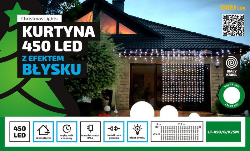 Lampki choinkowe Multimix.pl 450 LED białe ciepło-zimne
