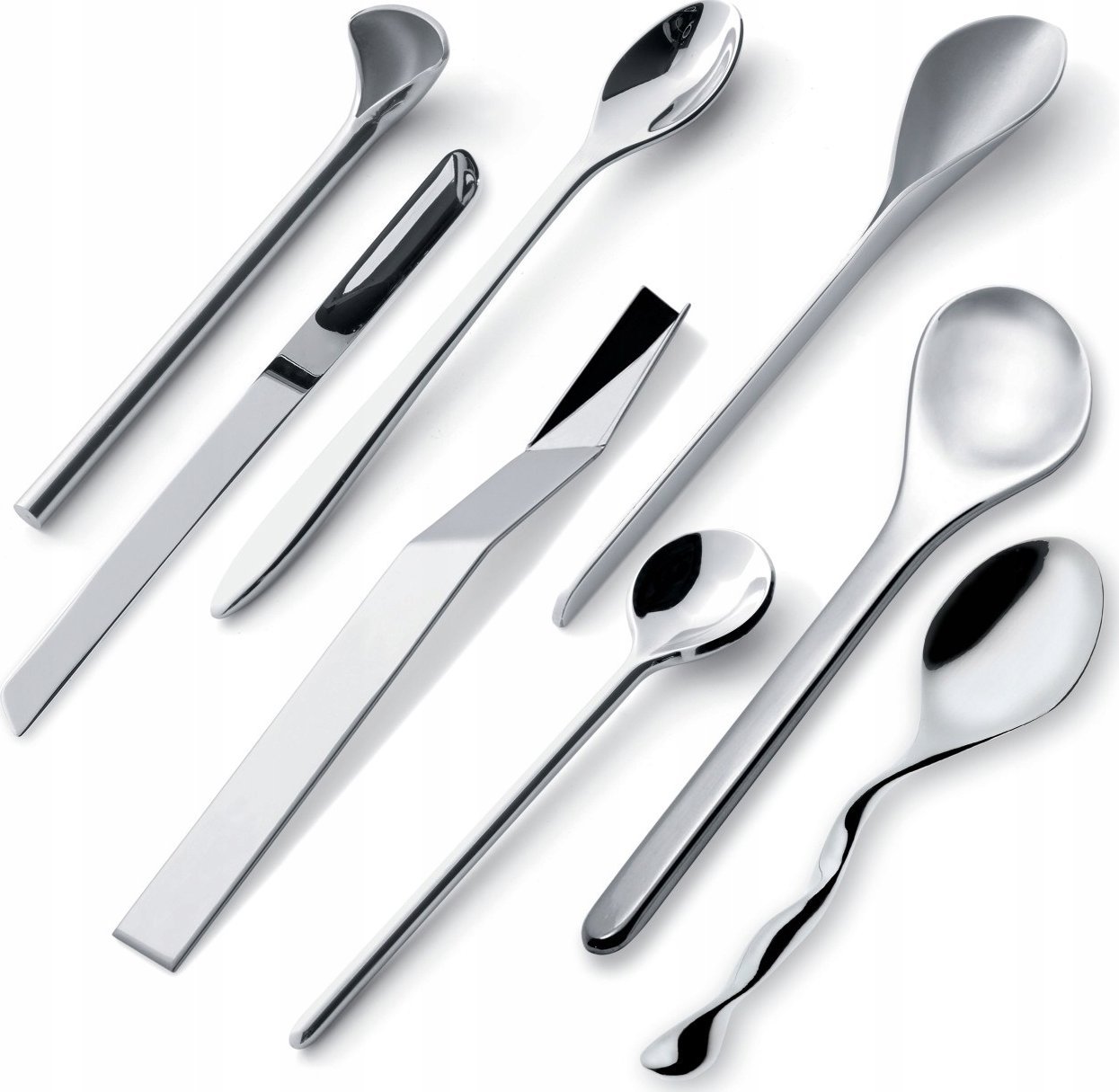 Alessi Designer Set of 8 Coffee Spoons MSPOONSET