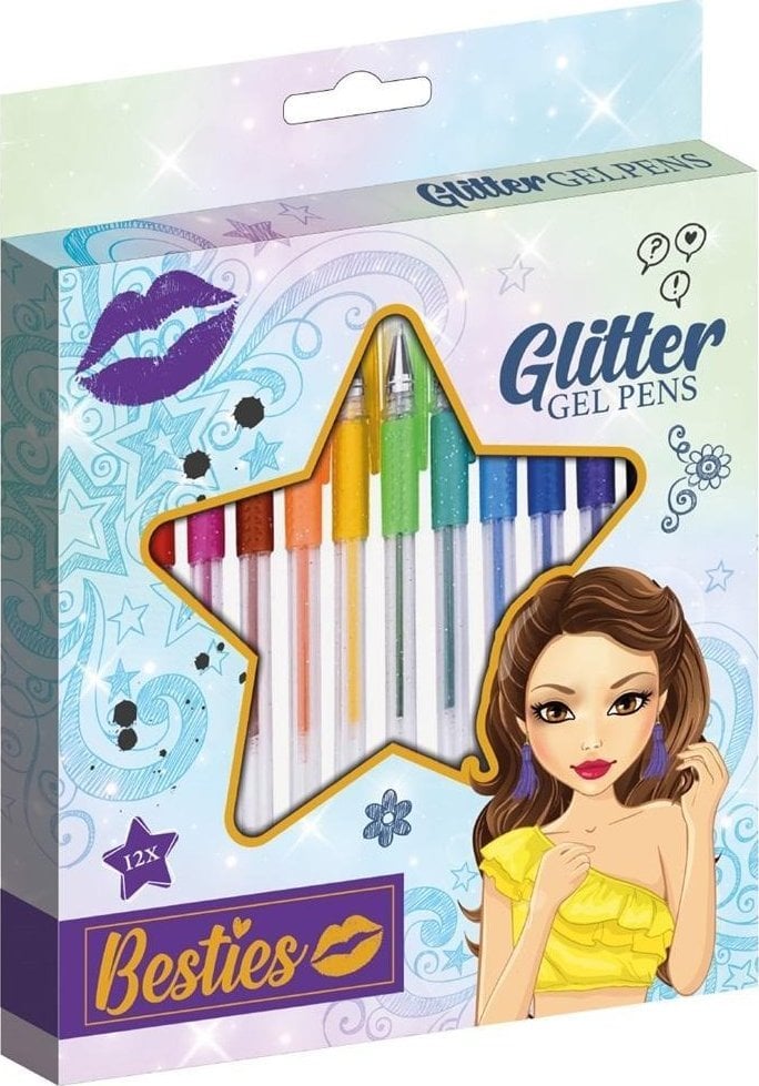 Długopisy żelowe 12 kolorów