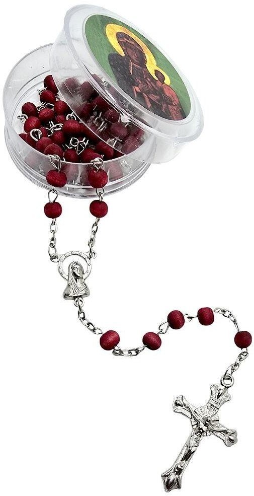 Różaniec zapachowy bordowy w pudełku