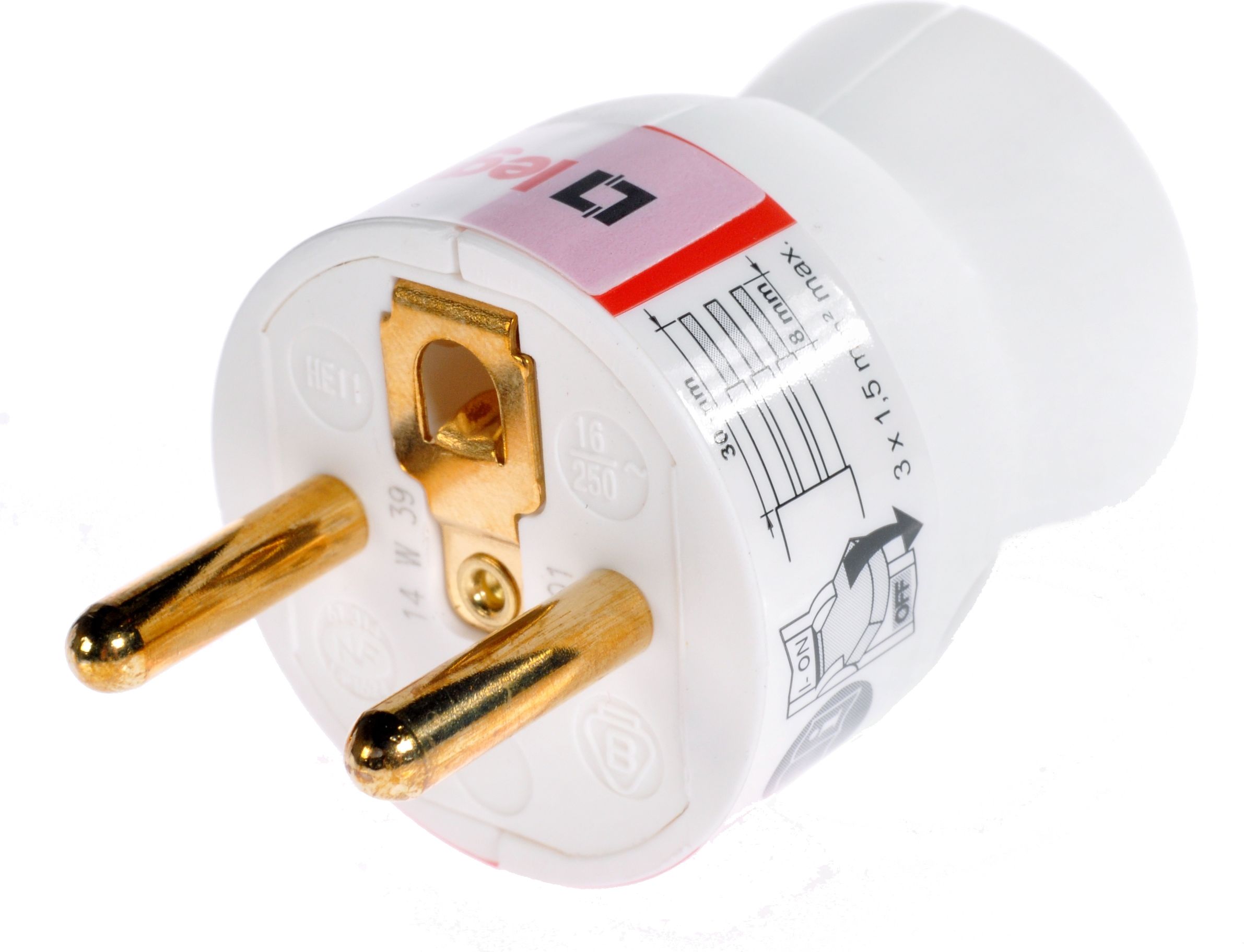 Legrand Wtyczka przenośna 2P+Z 16A biała (50100)