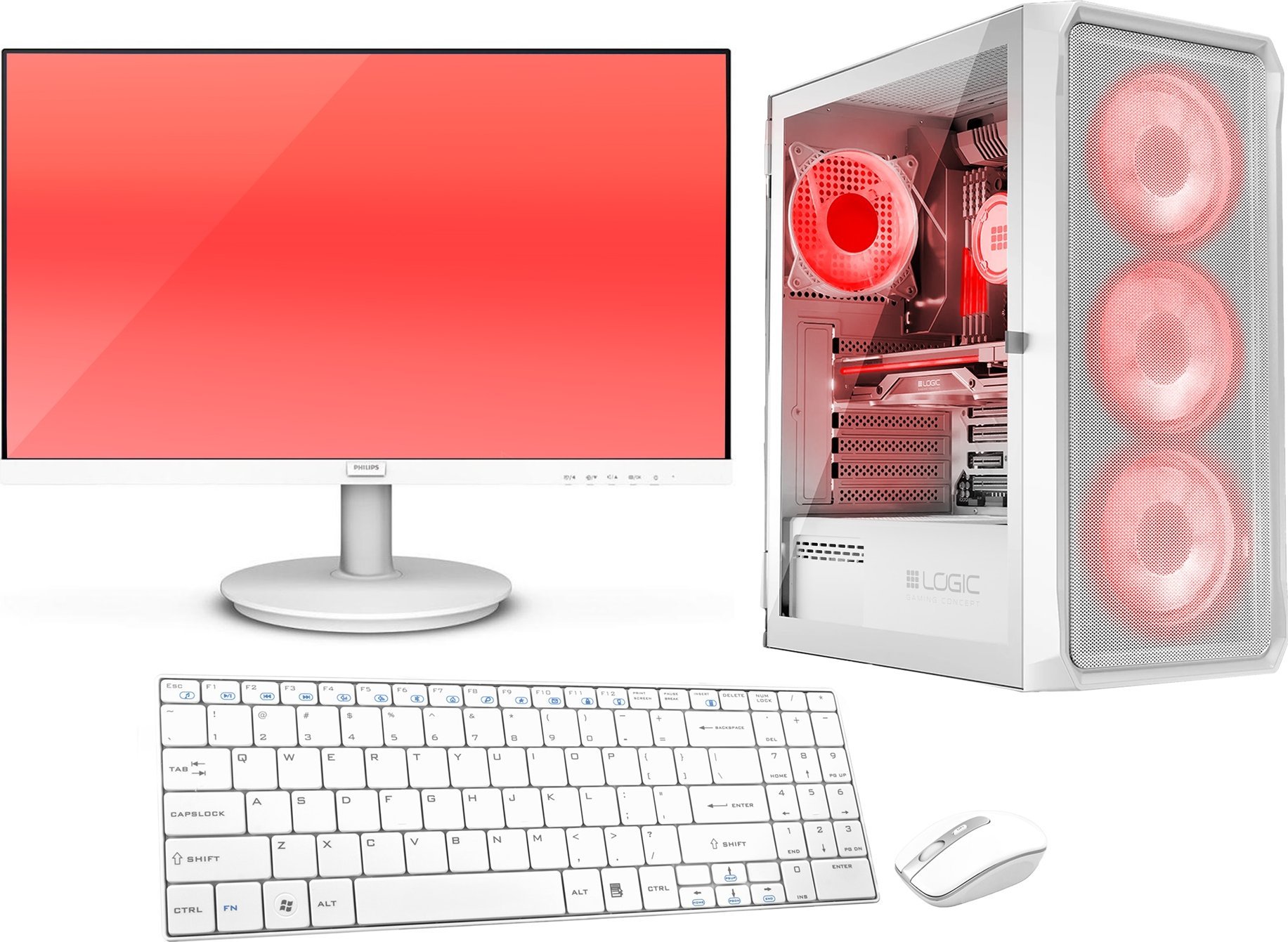 Komputer Vist Zestaw WHITE Gaming Core i5 12400F RTX 4060 32GB SSD 1TB WIFI W11 24" DLSS 3