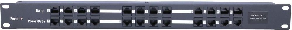 ExtraLink Patch panel 19" 12x Rj45 PoE Injector (EX.1971)