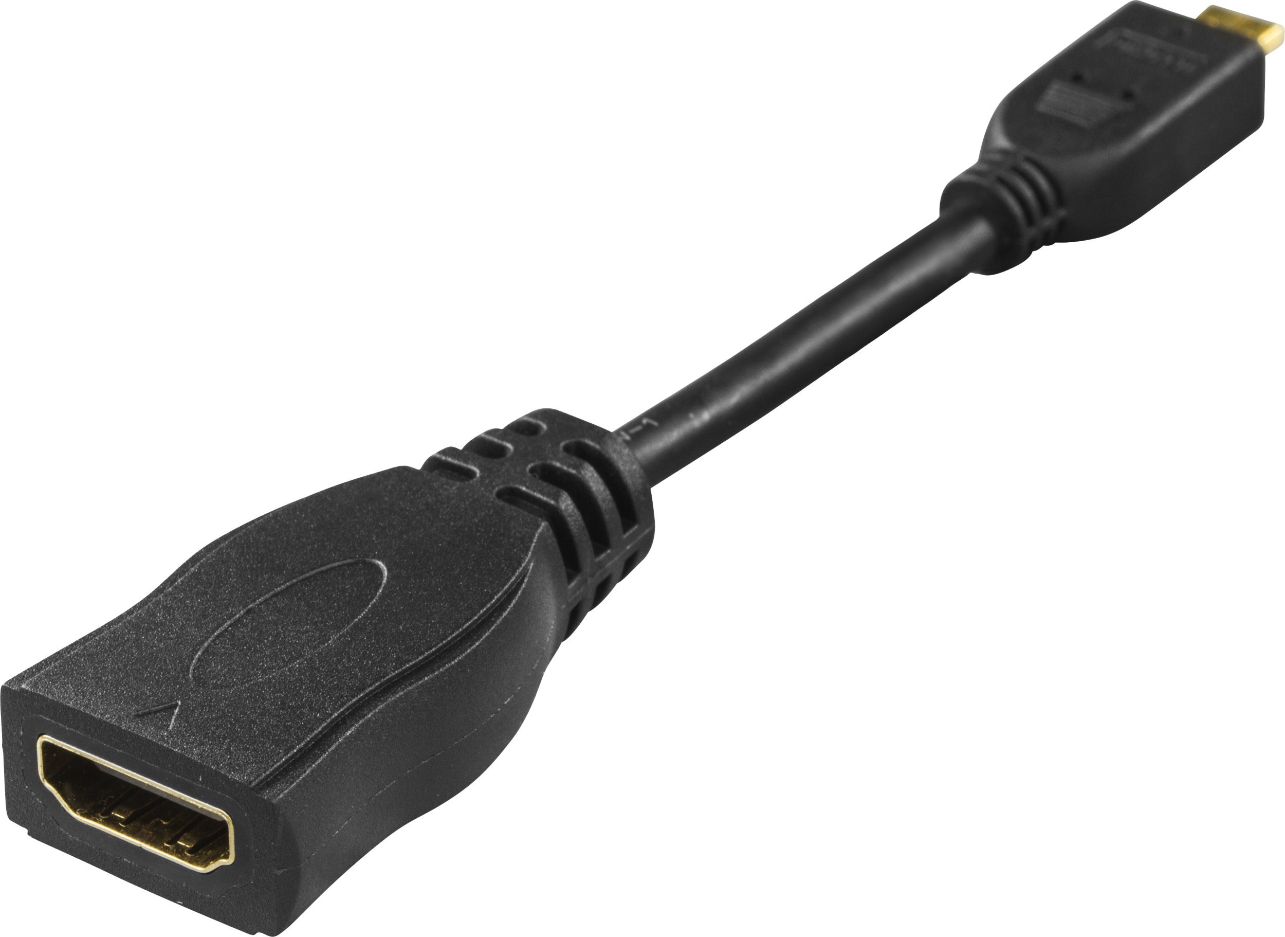 Adapter AV Deltaco HDMI - micro HDMI adapteris 4K UHD 30Hz, 0.1m, czarny / HDMI-24B-K / 00100026