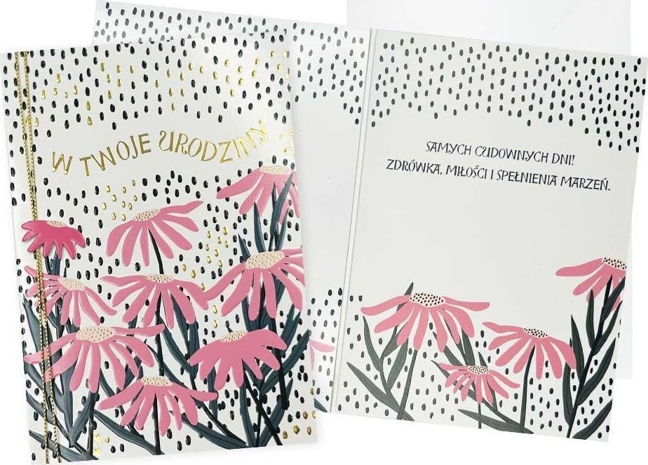 Karnet B6 Urodziny damskie, kwiaty