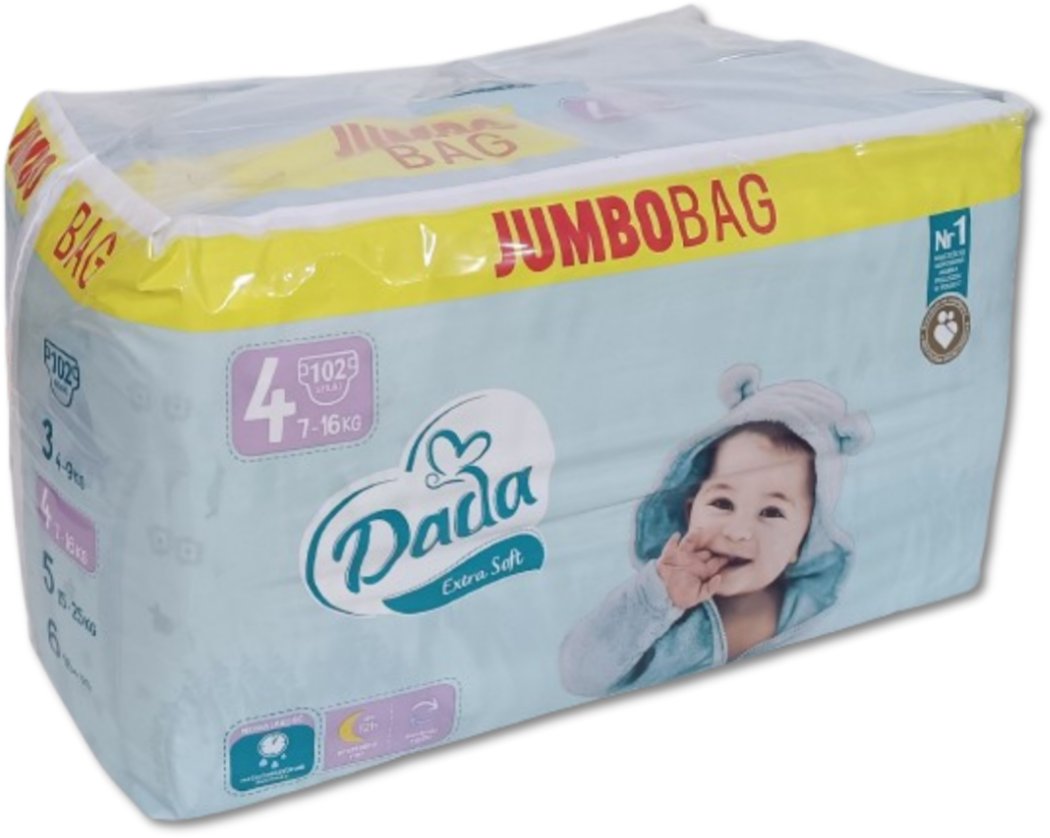 Pieluchy Dada Extra Soft 4 JumboBag - 102szt