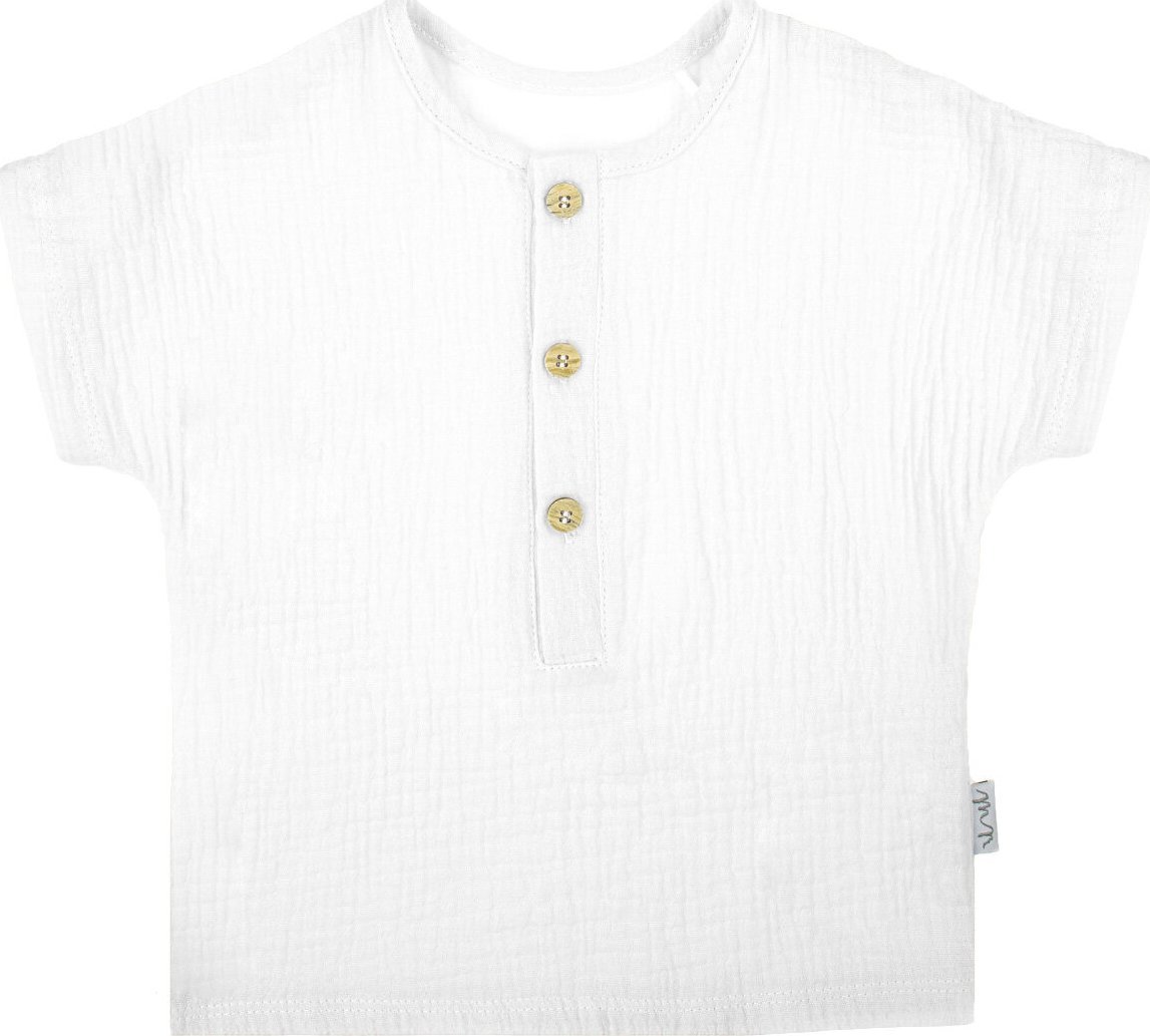 NICOL Bluzka z krótkim rękawem T-shirty dla chłopca Nicol Muślin biała 98