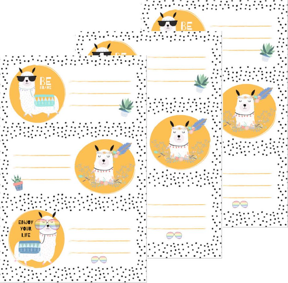 Herlitz Naklejki A szkolne Lama