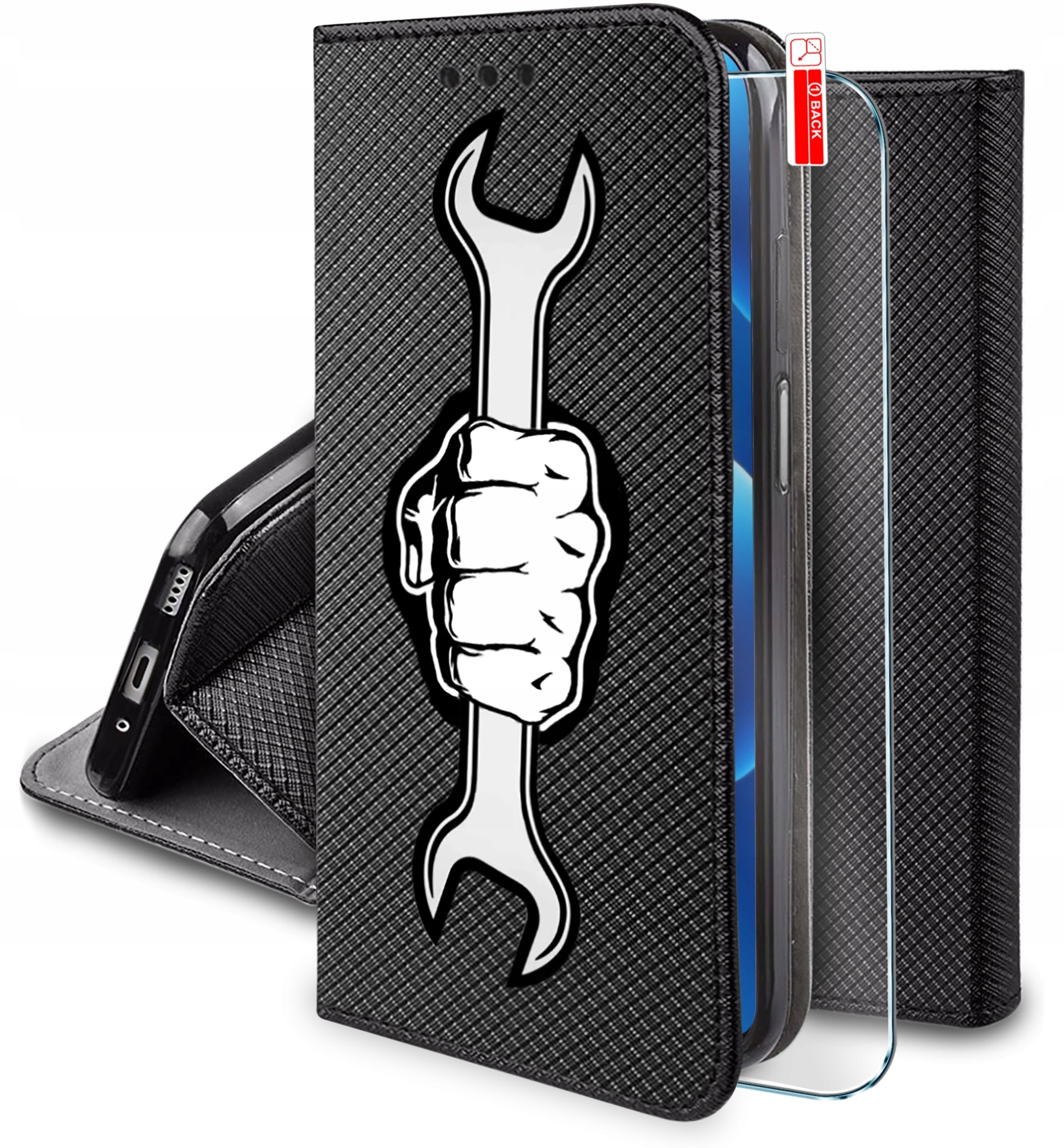 Etui do Oppo A5 4G|5G MAGNET WZORY CASE + SZKŁO 9H